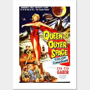 Classic Science Fiction Movie Poster - Queen of Outer Space Posters and Art